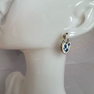 nOir Jewelry | Blue & White Earrings | NWT